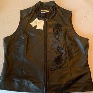 Coldwater Creek Leather Vest